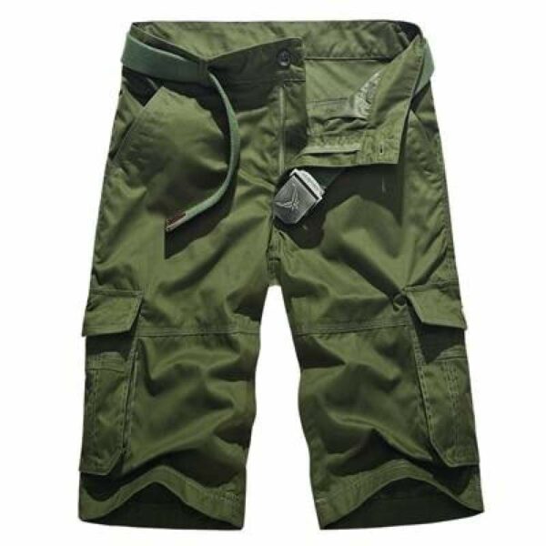 PANTALONI SCURȚI MILITARI LUNGI CU BUZUNARE